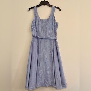 Danny & Nicole Blue and White Striped Dress